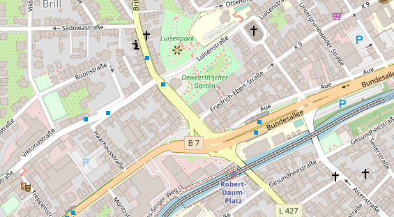 Friseur auf Satellitenbild