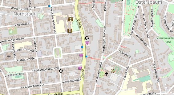 Friseur auf Satellitenbild