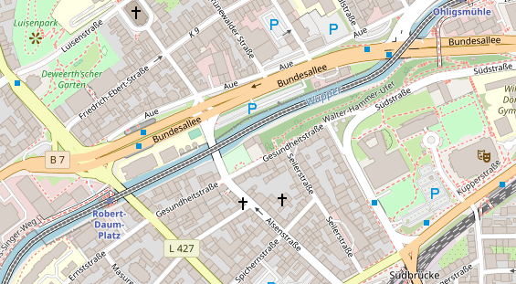 Friseur auf Satellitenbild