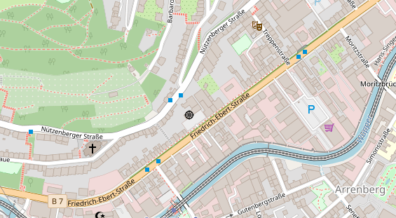 Friseur auf Satellitenbild