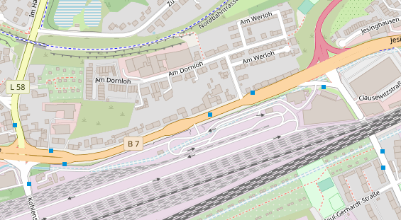 Friseur auf Satellitenbild