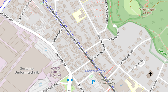 Friseur auf Satellitenbild