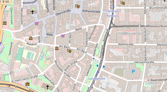 Friseur auf Satellitenbild