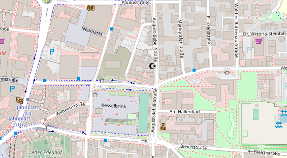 Friseur auf Satellitenbild