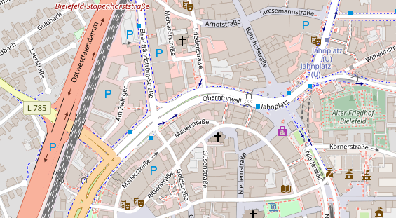 Friseur auf Satellitenbild