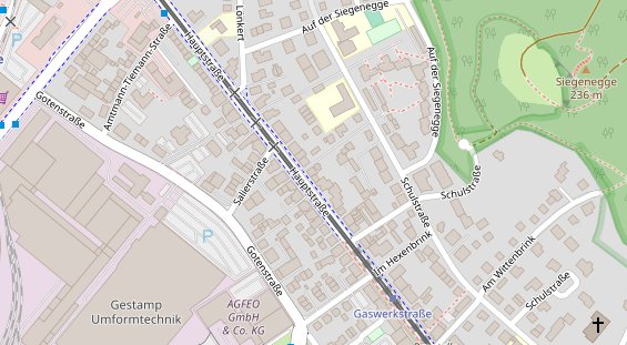 Friseur auf Satellitenbild