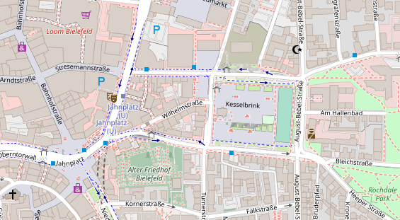 Friseur auf Satellitenbild