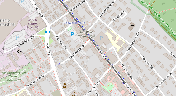 Friseur auf Satellitenbild