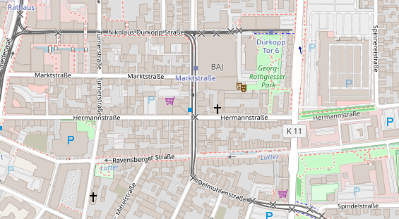 Friseur auf Satellitenbild