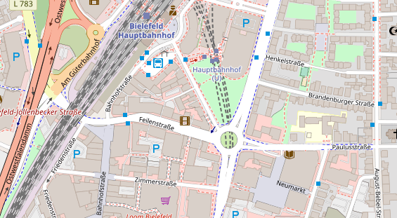 Friseur auf Satellitenbild