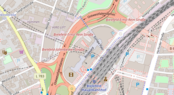 Friseur auf Satellitenbild