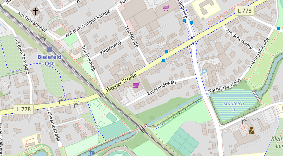 Friseur auf Satellitenbild