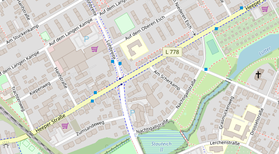 Friseur auf Satellitenbild