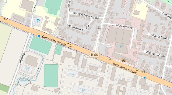 Friseur auf Satellitenbild