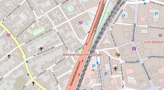 Friseur auf Satellitenbild