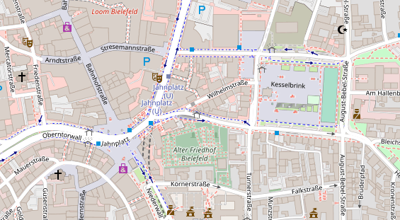 Friseur auf Satellitenbild