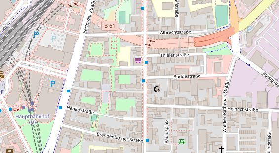 Friseur auf Satellitenbild