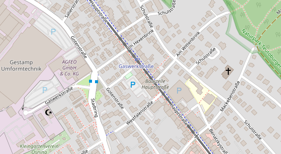 Friseur auf Satellitenbild