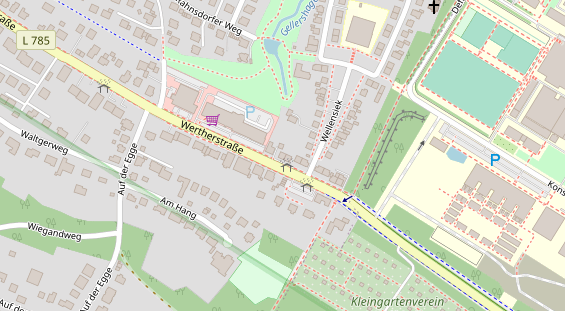 Friseur auf Satellitenbild