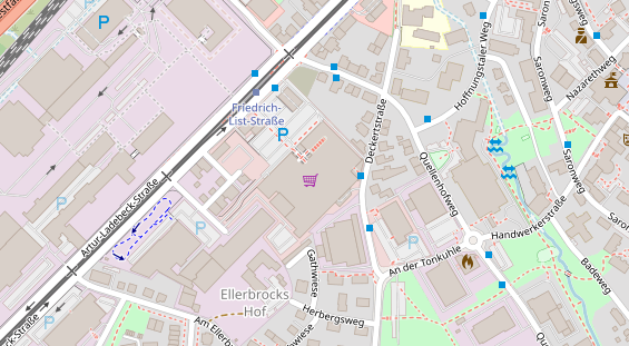 Friseur auf Satellitenbild