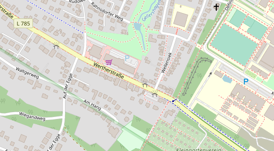 Friseur auf Satellitenbild