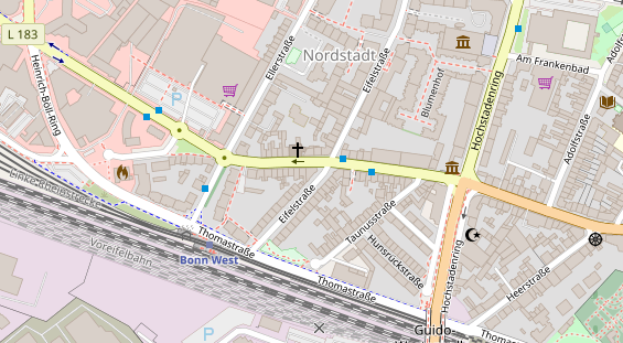 Friseur auf Satellitenbild