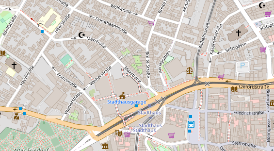 Friseur auf Satellitenbild