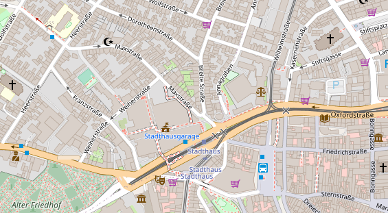 Friseur auf Satellitenbild