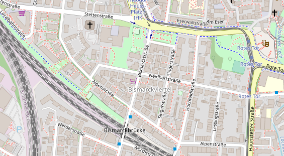 Friseur auf Satellitenbild