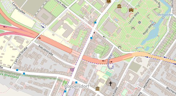 Friseur auf Satellitenbild