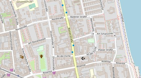 Friseur auf Satellitenbild