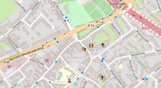 Friseur auf Satellitenbild