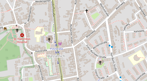 Friseur auf Satellitenbild