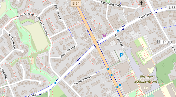 Friseur auf Satellitenbild