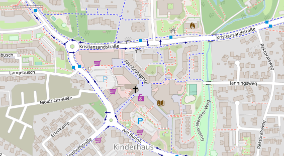 Friseur auf Satellitenbild