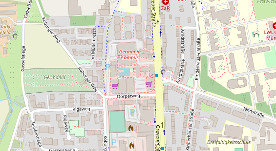 Friseur auf Satellitenbild