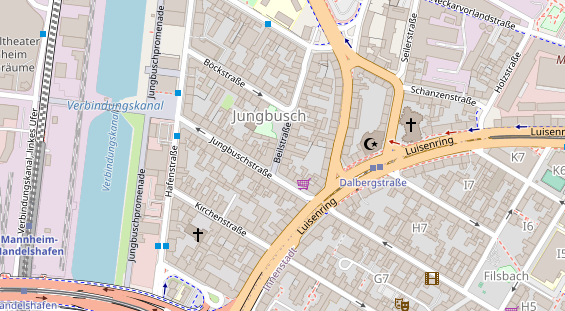 Friseur auf Satellitenbild