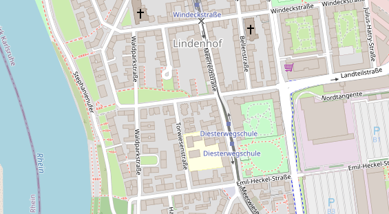 Friseur auf Satellitenbild