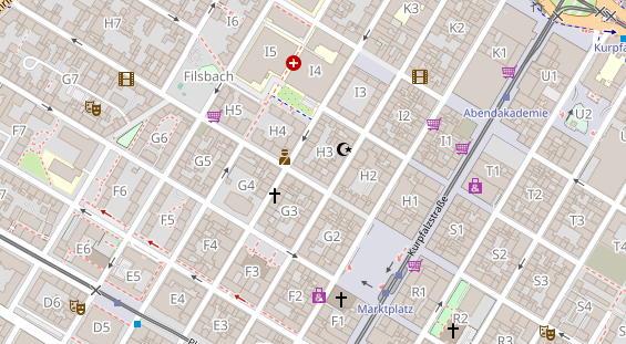 Friseur auf Satellitenbild