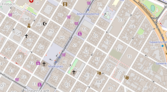 Friseur auf Satellitenbild