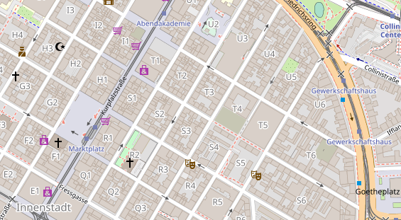 Friseur auf Satellitenbild