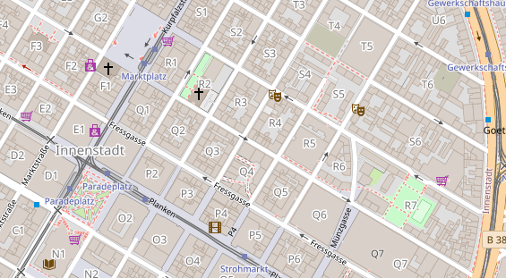 Friseur auf Satellitenbild