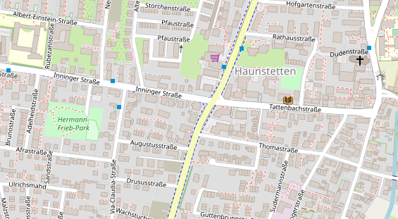 Friseur auf Satellitenbild