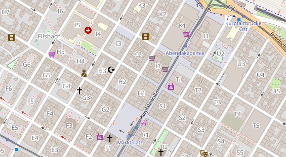 Friseur auf Satellitenbild