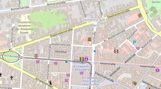 Friseur auf Satellitenbild