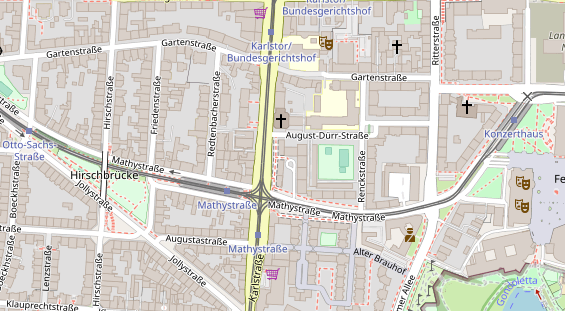 Friseur auf Satellitenbild