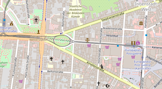 Friseur auf Satellitenbild