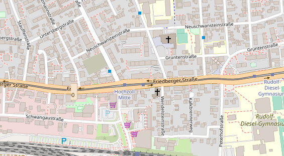 Friseur auf Satellitenbild