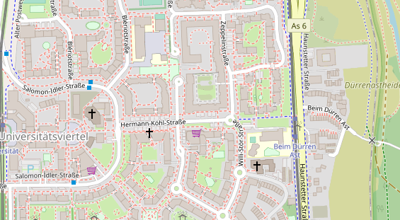 Friseur auf Satellitenbild