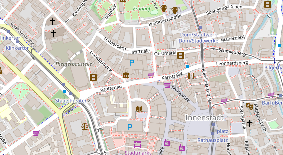 Friseur auf Satellitenbild